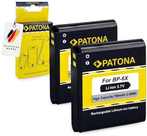 PATONA 2x Battery BP-6X compatible with Nokia 8800 8801 8800 Sirocco RM-13 RM-165