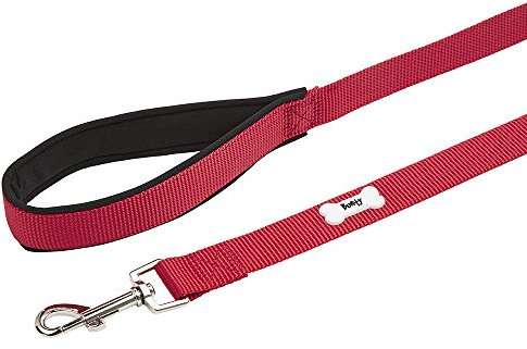 Bunty Middlewood Dog Lead 120cm Long Soft Padded Strong Fabric Dog Puppy Pet Lead with Clip for Collar (Red)