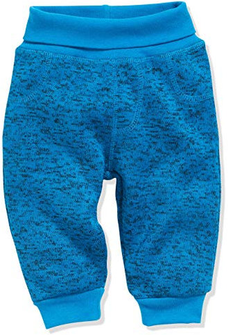 Playshoes Schnizler Unisex Baby Pumphose Strickfleece mit Strickbund 800963, 7 - Blau, 86