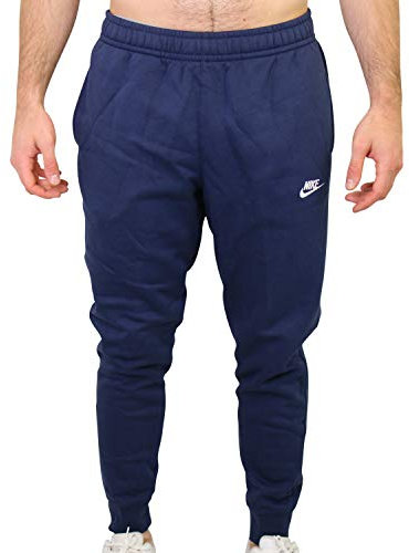 Nike Herren Sportswear Club Fleece Jogginghose, Midnight Navy/Midnight Navy/White, XXL EU