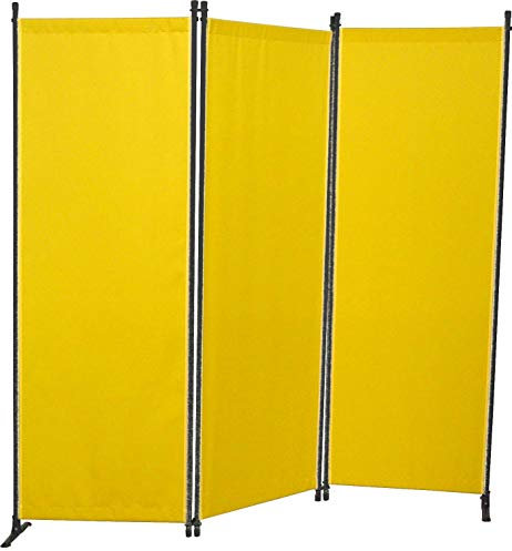 Angerer Freizeitmöbel GmbH Paravent - Raumteiler & Raumtrenner Sichtschutz - Outdoor Paravent für Windschutz & Schatten auf Balkon (3-teilig, Swingtex gelb)