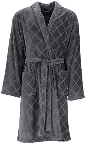 Vossen Herren Bademantel Barron Marine blau M