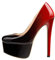 Only maker Damen Plateau Pumps Stiletto High Heels Slip on Geschlossene Elegante Damenschuhe Lackoptik Schwarz Rot 39 EU