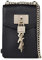 DKNY Damen Phone Crossbody Umhängetasche, Schwarz/Gold Elissa Small