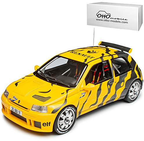 Renautl Clio I Maxi Presentation Schwarz und Gelb 1. Generation 1990-1998 Nr 822 1/18 Otto Modell Auto