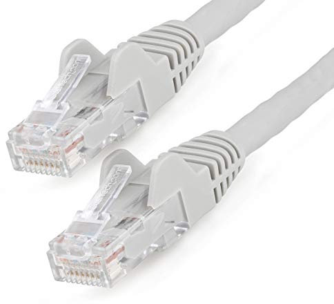 StarTech.com 6in (15cm) CAT6 Ethernet Cable - LSZH (Low Smoke Zero Halogen) - 10 Gigabit 650MHz 100W PoE RJ45 UTP Network Patch Cord Snagless w/Strain Relief - Gray CAT 6, ETL Verified (N6LPATCH6INGR)