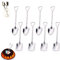 8 Mélange en Acier Inoxydable Cuillère, cuillère à Dessert, cuillere cafe, Pelle créative en Forme de Pelle, cuillère à café, café, cuillère à sucre, crème glacée, cuillère à dessert (argent)