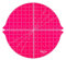 The Quilted Bear Rotating Cutting Mat - Circular 14 x 14 Self Healing 360° Rotating Craft Cutting Mat with Innovative Locking Mechanism for Quilting, Sewing, Dressmaking & Crafts (Pink)