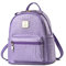 NICOLE & DORIS Rucksack Damen Klein Lederrucksack Casual Daypack City Rucksack Mini Rucksäcke Handtasche mit Krokodilmuster PU Leder Tagesrucksack Violett