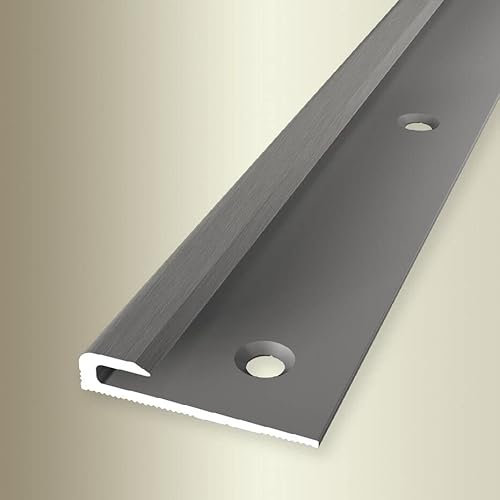 PROVISTON | Einfassprofil | Breite: 30 mm | Höhe: 3 mm | Länge: 2500 mm | Aluminium eloxiert | Abschlussprofil | Glatt | Edelstahl | Versenkt Gebohrt