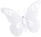 perfk 3D Butterfly Wall Decor Hanging Butterflies Decorative Sculpture Beautiful decoration Statue Metal for Porch Home Kitchen Garden Fence, White
