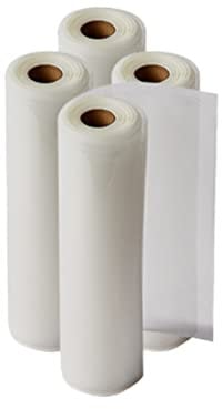 Power XL Vacuum Nutrisealer Sealer Food Bag Rolls - Pack of 4 Food Sealer 4x6m - Air Sealing For Meal Preservation - Dry & Moist Foods & Liquids – Bag Roll (Bag Refill Kit)