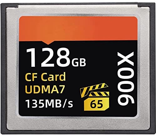 SIMPLETEK Compact Flash CF Card 128GB 4K, 135MB/s, UDMA7 Memory Card for Video and Photography