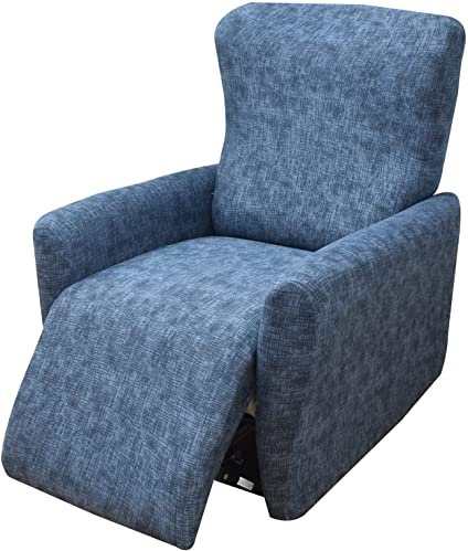 SDNAM Sesselschoner für Relaxsessel 4-Teilig Alleine Waschen mit Seitentasche,Fernsehsessel Bezug Separat Gereinigt Stretch Husse Relaxsessel Sesselbezug (Color : #10)