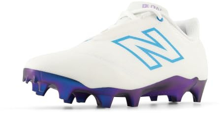 New Balance Women's Burnx4 Lacrosse Shoe, White/Black/Spice Blue, 40 EU