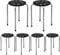COSTWAY Stapelhocker 6er Set, stapelbare Metallhocker, Esszimmerhocker, Hocker für Zuhause, Büro, Klassenzimmer, 44,5 cm Sitzhöhe (Schwarz + Grau)