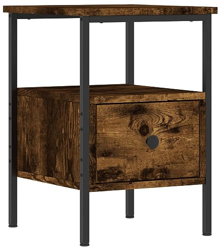 vidaXL Nachttisch Räuchereiche 34x36x50 cm Holzwerkstoff