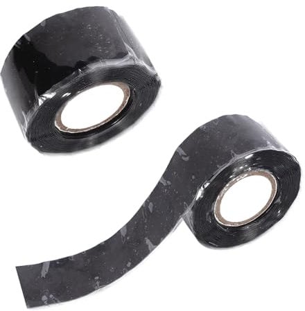 2 rollos de cinta de silicona autosoldable, cinta aislante resistente al calor, cinta de reparación, impermeable, autoadhesiva, 2,5 mm x 3 m, para reparaciones impermeables, conexiones eléctricas,