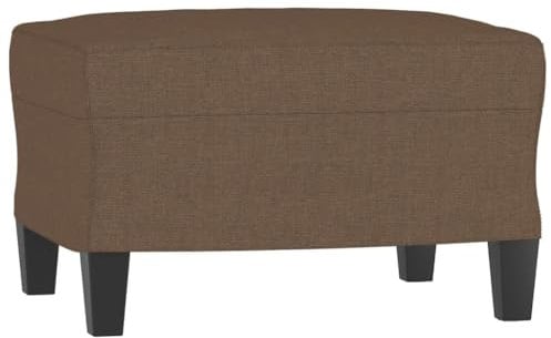 vidaXL Fußhocker, Sitzhocker Sitzbank mit Holzrahmen, Polsterhocker Hocker für Wohnzimmer, Fußbank Fußstütze Fußablage, Modern, Braun Stoff