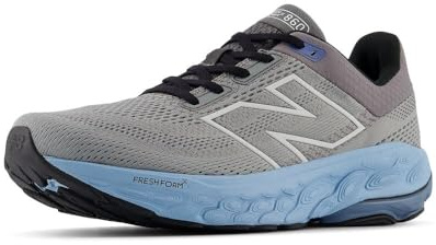 New Balance Men's Fresh Foam X 860 V14 Running Shoe, Slate Grey/Chrome Blue/Sea Salt, 11 UK Wide