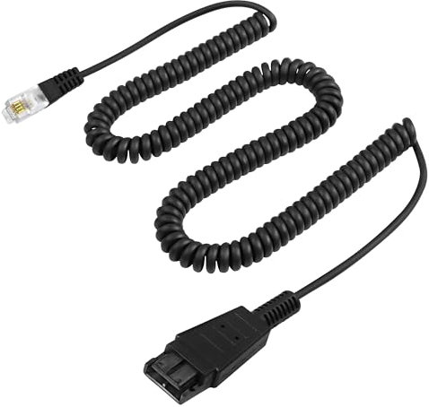 MEIRIYFA HIS - Adattatore per cuffie RJ9 a QD, cavo di separazione HIS Quick Connect a spina RJ9 4P4C, adattatore per cuffie Avaya IP 1608, 1616, 9610, 9620, 9620L, 9620C, 9630
