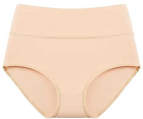 Schwarze Spitzen Unterwäsche Damen 44 spurlos, mittlere Taille, Baumwolle, unterer Schritt, mit erhöhten Hüften, zusammengezogener Bauch, spurlose Dreieckshose Unterwäsche Damen Slip (Beige, XXL)