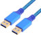 cablecc 5 Gbit/s USB 3.0 Typ-A Stecker auf USB 3.0 A-Stecker, Kabelverlängerungshülse für Festplatte, SSD-Kamera, Daten, Blau, 60 cm