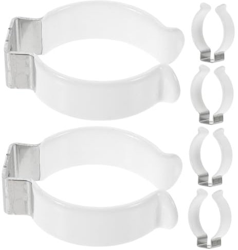 jojofuny 6Stk T12 U Clips Halterung FüR Led-LichtröHre, Edelstahl Lampenhalter, Weiß, 4.7 X 3.4 X 1.5 Cm, FüR LeuchtstoffröHren Und Lichtschlauch Befestigung
