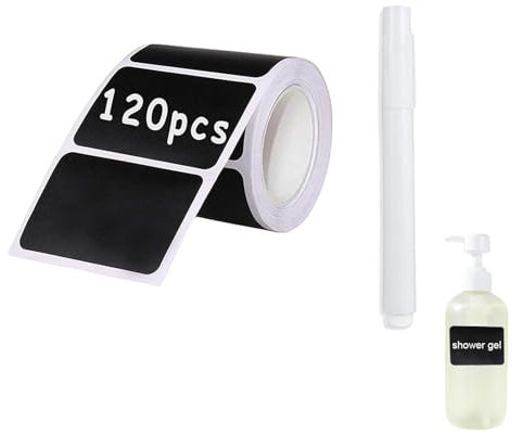 Tafeletiketten – Schwarze Etiketten für Küche | Wasserdichte Kreidetafel-Etikettenaufkleber für Küche, Waschküche, Garage, Badezimmer