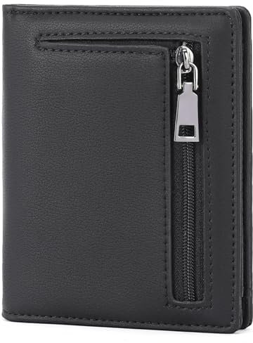 GAEKEAO Portafoglio Uomo Piccolo Portamonete con Protezione RFID slim 8 Porta Carte di Credito mini portafoglio uomo Pelle