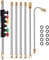 YUET High Pressure Washer Wand Extension Set, Replacement Lance, 8.5-Feet, 1/4 Inch Quick Connect, 4000 PSI Gutter Cleaning Tool Rod,Roof Cleaner Lance with 5 Pcs Nozzle Tips, 10 Pcs Rubber Ring