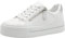 Jana Damen Plateau Sneaker mit Reißverschluss Vegan, Silber (White/Silver), 36 EU