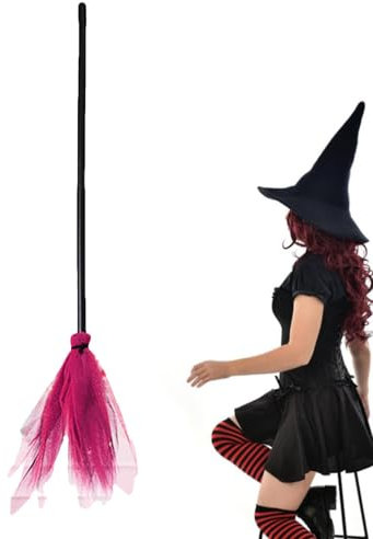 Halloween-Hexenbesen – Kinder Halloween Hexe fliegender Besen | Hexenbesen Party Dekoration | Hexenbesen Halloween Party Requisiten für Cosplay, Rollenspiele und Heimdekoration