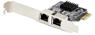 StarTech.com 2-Port Gigabit PCIe Network Adapter Card, PCI Express LAN Card, NIC, 2x Realtek RTL8111H, TAA Compliant