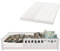 Juskys Kinderbett Naya - 120x200 cm Bett mit Matratze, Rausfallschutz & Lattenrost - Holz Bodenbett für Kinder 3-10 Jahre - Bettgestell Weiß