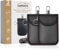 Faraday Pouch for Car Keys 2 pack- Advanced RFID Blocking, Anti Theft Car Key Signal Blocker Pouch- Key Fob Protection Pouch with Metal Clip & Sturdy Velcro Close- Keyless Car Key Protection Bag- 2pcs