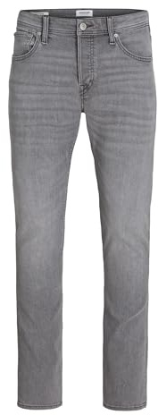 JACK & JONES Mike Original Comfort Tapered Herren Jeans Hose, Farbe:Grey Denim, Hosengröße:W33/L34