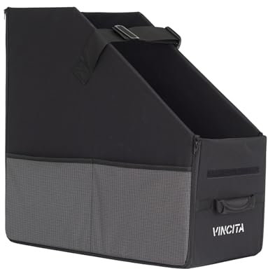 Keeper Box 2.0 für Klappfahrrad – Faltbare Fahrradaufbewahrungslösung – geeignet für Fahrrad – halten Sie das Fahrrad vertikal im Kofferraum, um Platz zu sparen (schwarz mit schwarzem Reißverschluss