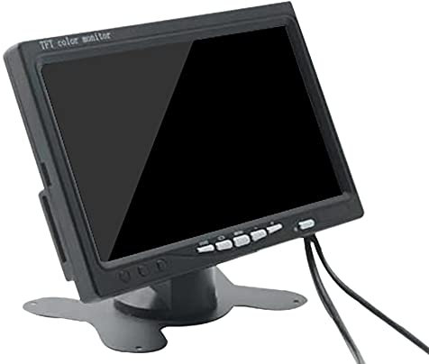 Hethlif Mini TV 7 Inch HD Monitor 800X480 Portable Car LCD Screens on DVD/CMMB Two Input for Passenger Cars Trucks