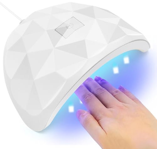 UV Nail Lamp Nail Dryer 54W UV Lamps for Gel Nails Nail UV Lamp Led Nail Lamp, USB Plug Gel Nail Curing Lamp, Led Gel Nail Lamp Nail Dryer, White