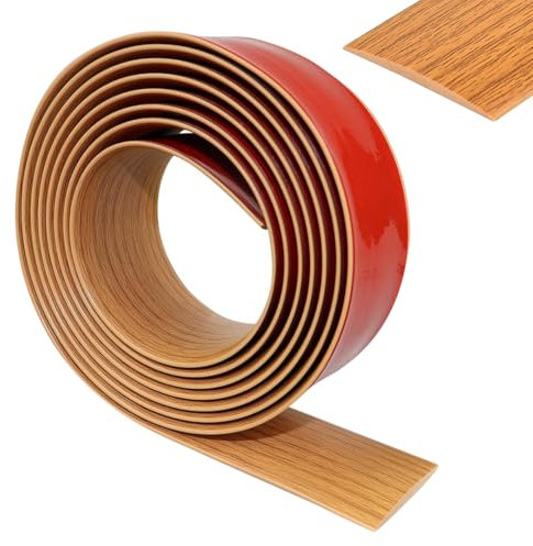 4cm breit übergangsprofil selbstklebend - übergangsleiste boden PVC abdeckleiste selbstklebend (Gelbe Eiche 6M)