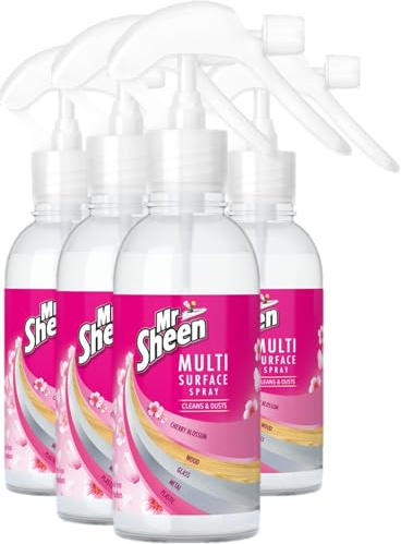Mr Sheen Aerosol Free Spray, Cherry Blossom Mist, 237ml, Pack of 4