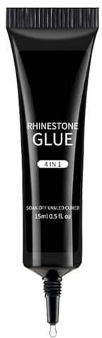 Gale de ongles en diamant - Adhésif à ongles sans lavage solide | Colle de bijoux | Gel à haute viscosité sans glissement - colle de remplissage en métal et en strass pour décorations d'ongles | Glue
