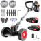 Decespugliatore a Batteria 21V Tagliabordi a Batteria, Decespugliatore Elettrico con Rotelle Altezza Regolabile Testata Regolabile E Maniglia Telescopica Per Rifilare Il Prato Erba Da Taglio