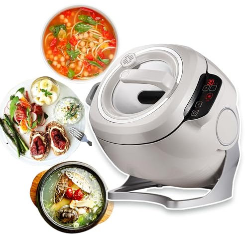LLHTTDMBDFC Auto Cooking Wok, Automatic Cooking Machine, Stir-Fry Machine Cooker - 360° Rotating And 3d All-Round Heating, Auto Cooking Great For Home Restaurant