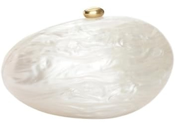 MTKSFDC Muschel Tasche Eierschale Clutch Tasche Handtasche Frauen Hochzeit Abend Party süße Elfenbein Perle Farbe Geldbörse Handtasche Sommer