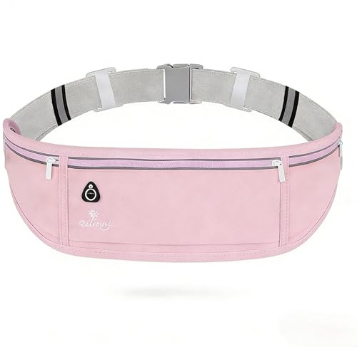 QZLSAYSL Ceinture Running,Banane Homme,Sac Banane de Sport étanche-Rosa