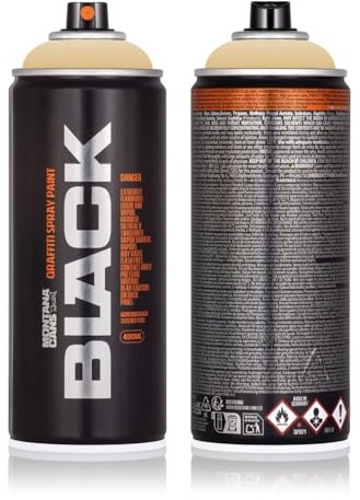 Sprühdose Montana BLACK 400 ml - Graffiti Paint - hochdeckende Mattfarben - zuverlässig - high-pressure - (8020 Beige)