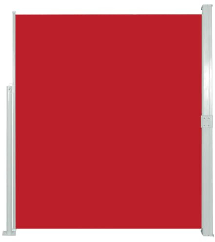 Frdhee Balkon Sonnenschirm,Ausziehbare Seitenmarkise 140x300 cm Rot,Strandschirm für Garten, Terrasse