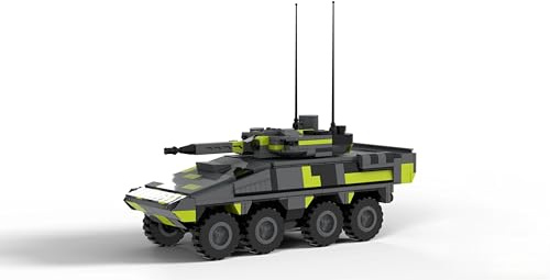 Stone Heap Rheinmetall x, Boxer Lance 2 Militärfahrzeug, Klemmbausteine-Bausatz, 667 Teile, 22,5x8x19cm, Grau, Ab 18 Jahren, Militär, Schützenpanzer, offizielles Lizenzprodukt